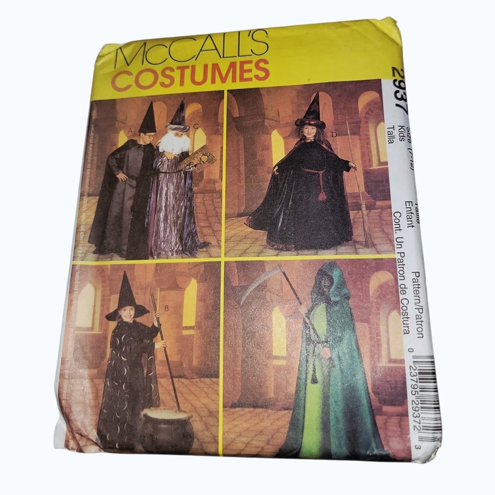 Sewing Patterns Kids Costumes McCalls 2937 Uncut